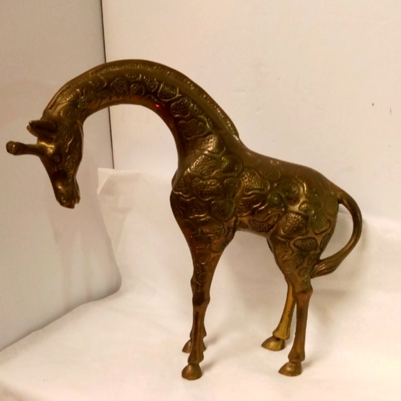 Mid-Century Giraffe Solid Brass 8.75"w X 2.38"d X 8.25"h - Picture 1 of 8